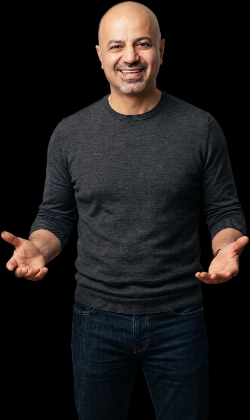 Ali Casey, hands open mid-explanation
